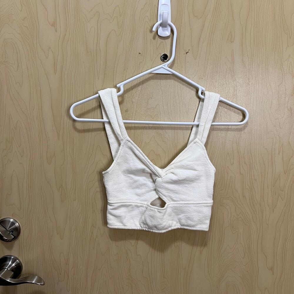 Madewell Cutout Knot-Front Crop Tank Top XXS NJ776